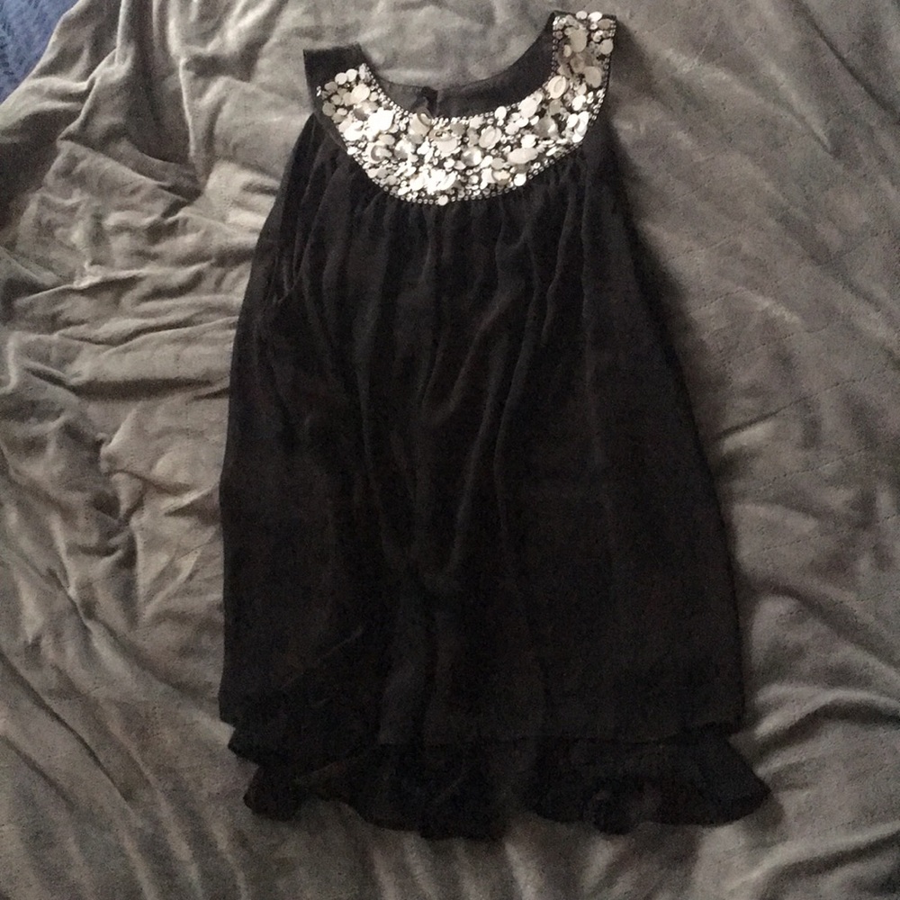 Sequined black blouse